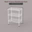 Multi Purpose Metal Storage Rack With 3 Layers, Living Room Storage Shelf, Bathroom Towel Shelf, Laundry Room Organizer, Kitchen Pantry Rack Save Space, White Color