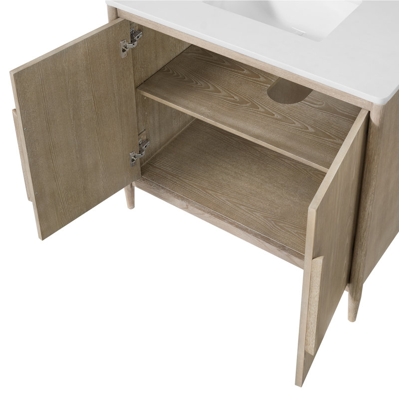 Alsup 36" Single Vanity With Quartz Countertop