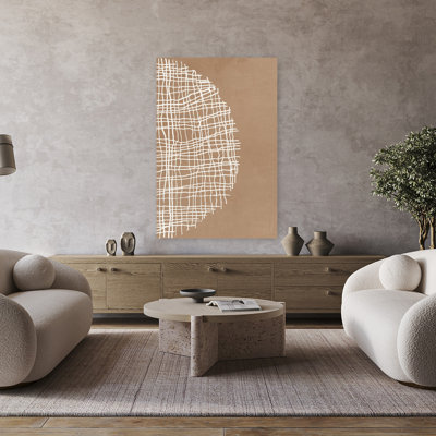 Basket Weave Circle II Abstract Elegant Geometric Art