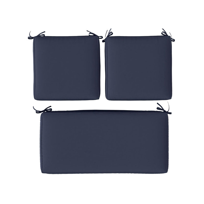 Outdoor Seat Cushions 3” Replacement Cushions Set, Navy Blue