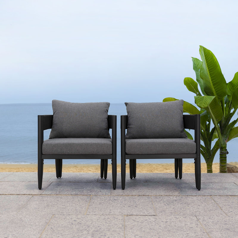 Viola Outdoor Dining Armchair, Gray