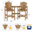 Ensemble de 2 chaises hautes Adirondack, plateau en Hdpe avec plateau de connexion et deux porte-gobelets-756952432