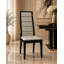Chaise de salle à manger en placage noir Venus avec revêtement gris (ensemble de 2)-1535845961