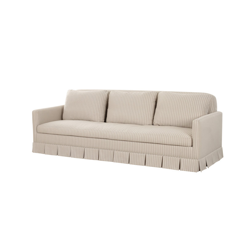 Pellicano 98'' Sofa, Beige Stripe Polyester