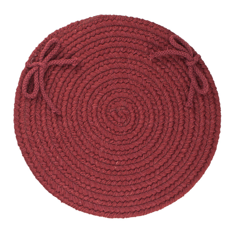 Outdoor 0.38'' Dining Chair Chair Pad, Red Wine