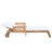 Tomsich Patio Acacia Wood Chaise Lounge with Wheels & Adjustable Backrest-124556396