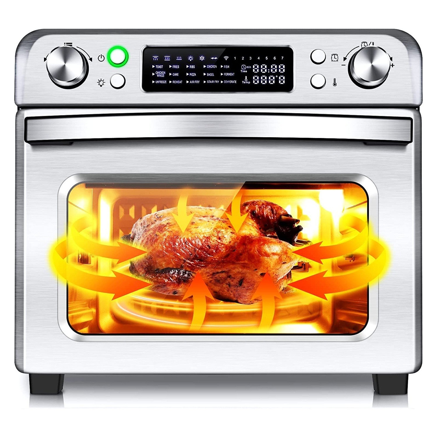 Air Fryer Pan Oven 23L Large Capacity 7 in 1 Convection Air Oven