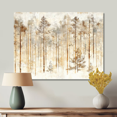 Minimalist Winter Forest Landscape II - Winter Landscape Wall Art