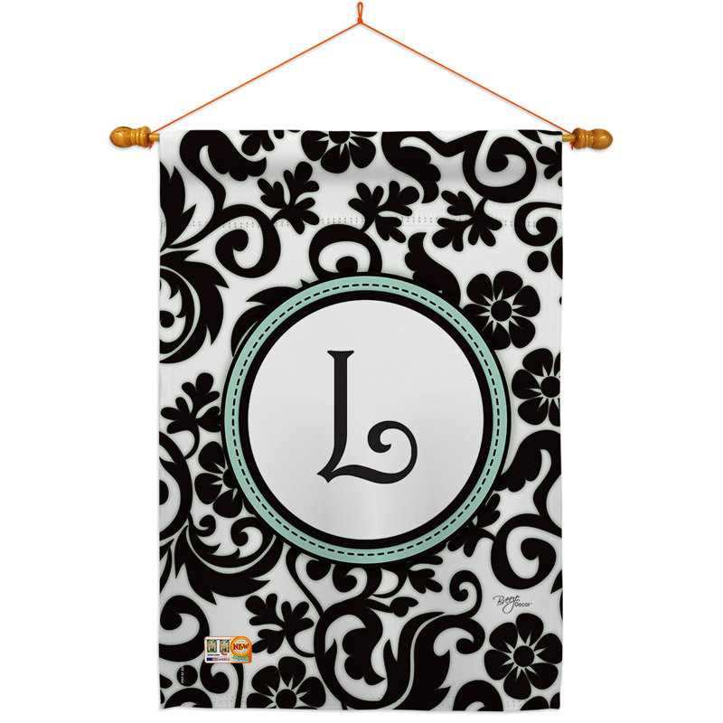 Double Sided 40'' H x 28'' W Polyester Flag Set, L