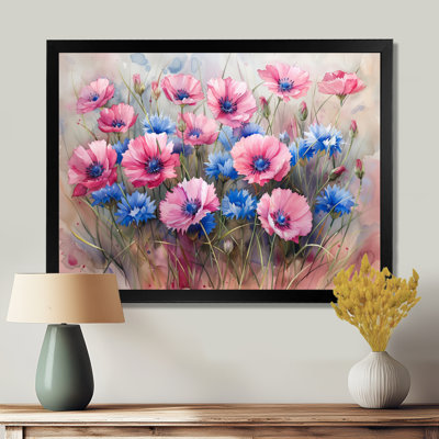 «Blue Blue Delicate Cornflower Petals I» - impression d'art mural bleuets