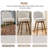 26" 3PCS Swivel Upholstered Counter Stool With Solid Wood Frame And Mid Back-1165275140-1160884608