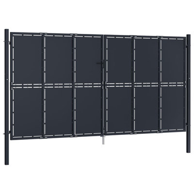 Tengan 250cm H x 400cm W Anthracite Metal Gate
