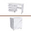 Table de couture pliante 4-en-1 avec roues verrouillables - Poste de travail multifonctionnel, table de bout, bureau d'ordinateur et rangement de cuisine avec tablettes