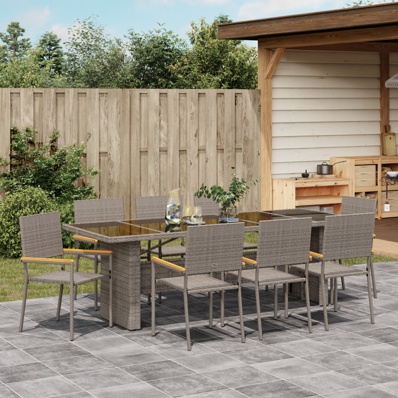 Garden Dining Set, Grey