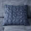 Édredon grand bleu marine 7 pièces - imprimé en tissu gaufré-120945116-120945117