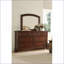 Ensemble de chambre à coucher grand lit transitionnel brun noyer foncé 4 pièces avec rangement | Bois | Brun noyer foncé