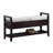 Shoe Bench With Beige Upholstery And Shelf Storage Options