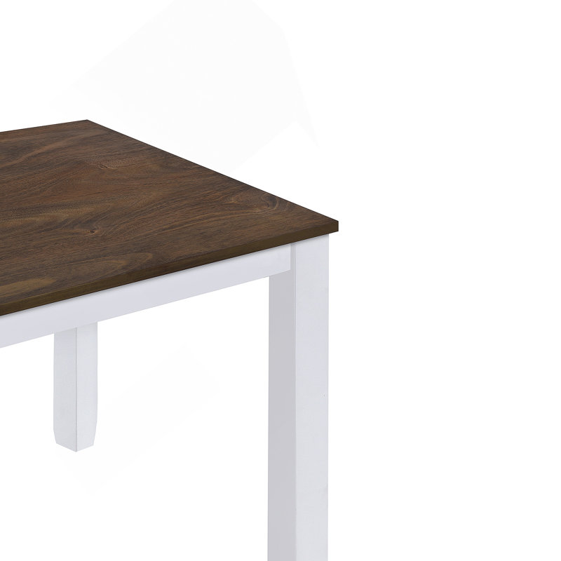 Ensemble de table de salle à manger 5 pièces Rustic Minimalist, Noyer