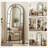 Full Length Mirror, Floor Mirror Arched Window Pane Decorative Mirror, Metal Framed Decor Farmhouse Floor Mirrors Art Pane Mirrors Wall Decor-9287895