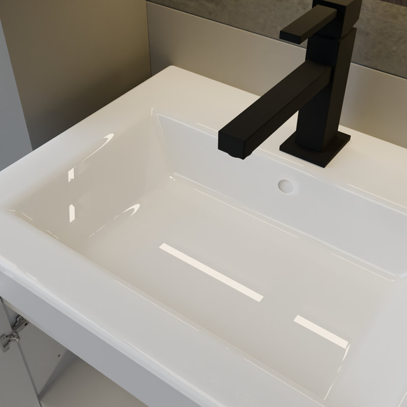 Ensemble de meuble-lavabo moderne autoportant avec lavabo et beaucoup de rangement Calvera