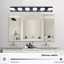 6 - Miroir de salle de bain noir à DEL - Éclairage de table de maquillage moderne et solide-196223287