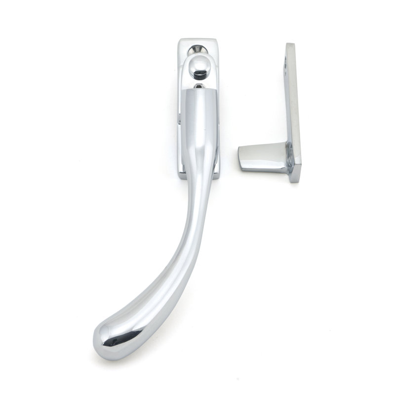 Night-Vent Locking Peardrop Fastener - LH, Polished Chrome