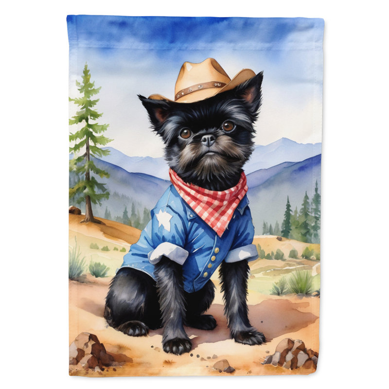 Drapeau Cowboy Welcome Garden, Affenpinscher