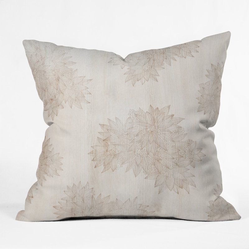 Coussin décoratif Iveta Abolina, 16 po x 16 po, Beige