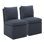 Chaise d'appoint rembourrée à roulettes Alayaa