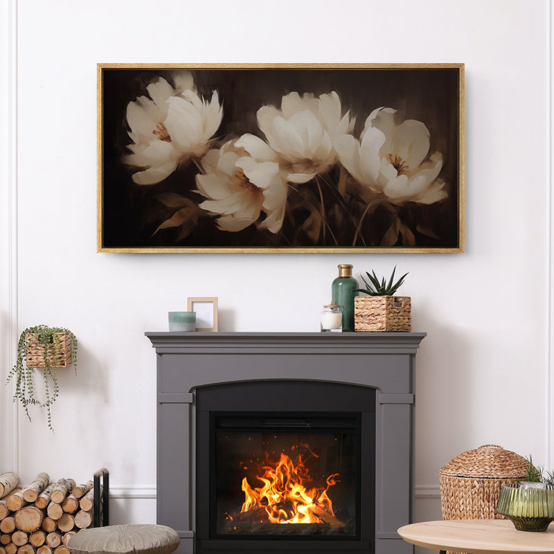Œuvre d'art rustique brun rustique, photos murales de chambre à coucher neutre, impression numérique sur toile giclée sur toile