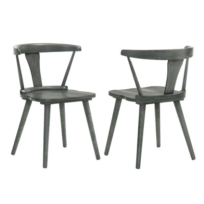 2 Pieces Set Dining Side Chair Rustic Modern Farmhouse Design Retro Design