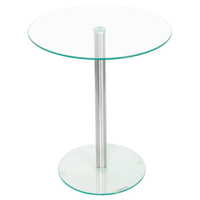 Aaden Glass Top End Table