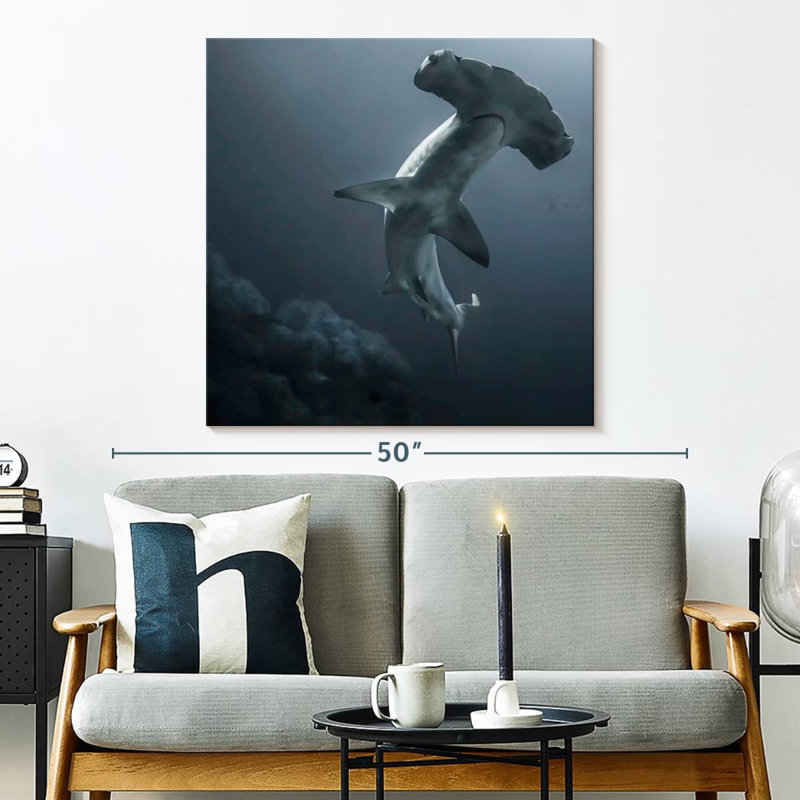 Brampt Might Hammerhead Shark, 33" H x 33" W