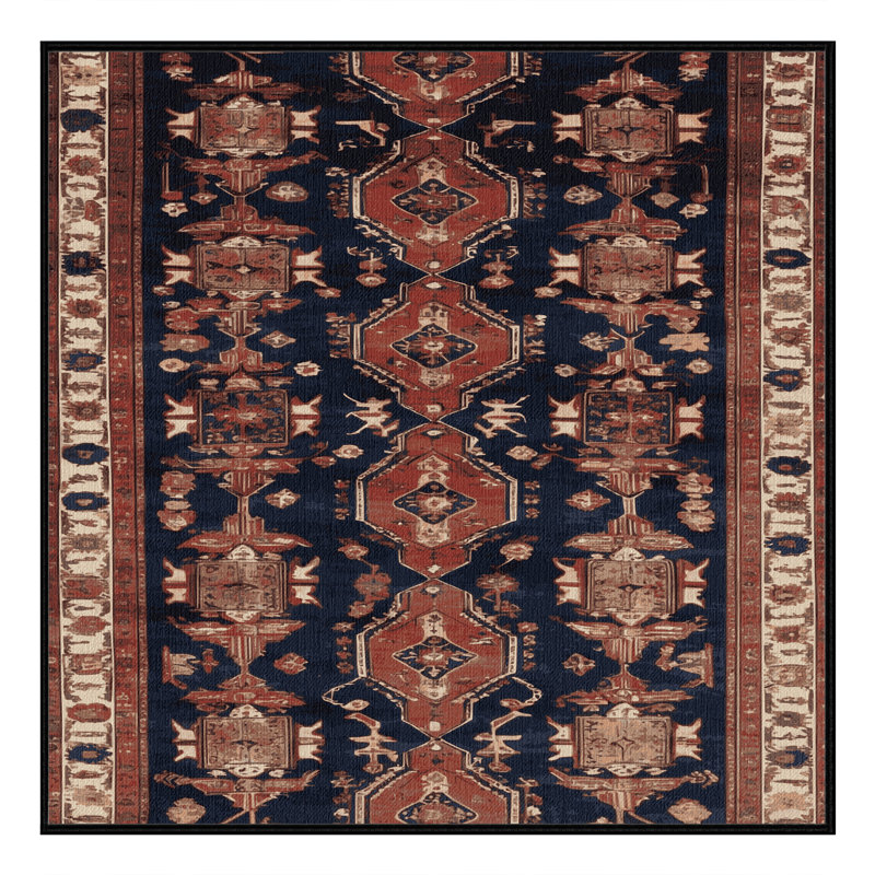 Tapis brun lavable à la machine, Carré 6 pi