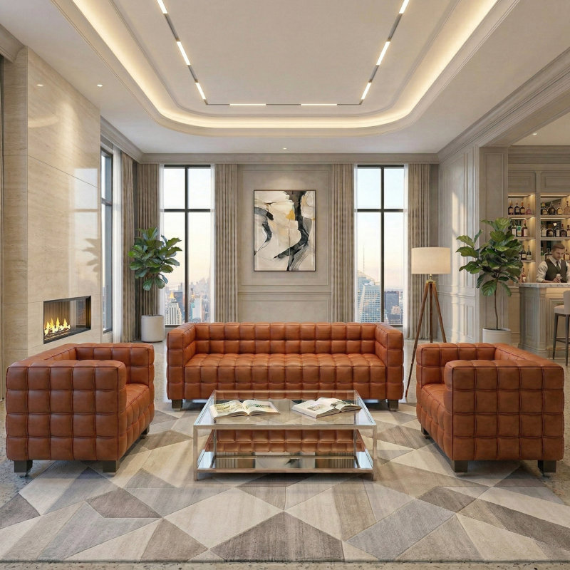 Collection de canapé Empire Luxe , Cognac