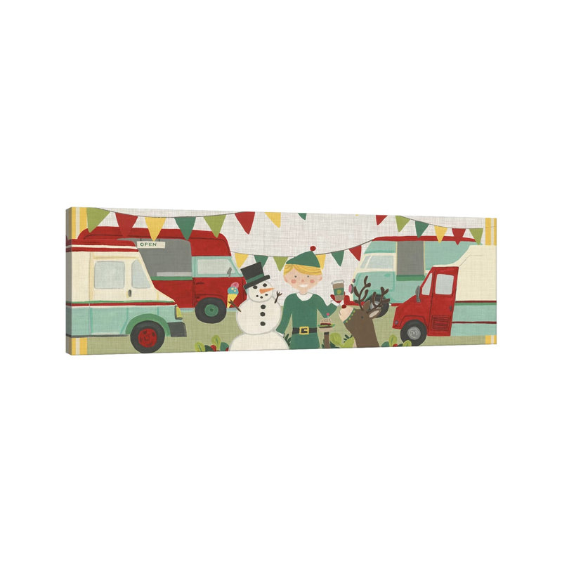 Food Truck Holidays Collection D by June Erica Vess - Wrapped Canvas Panoramic Print