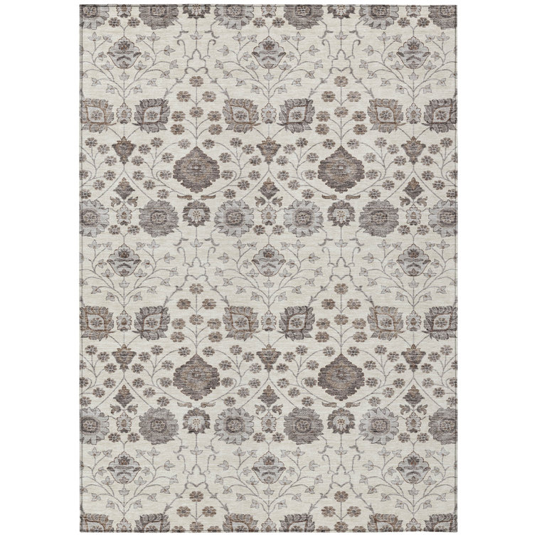 Machine Washable Indoor/Outdoor Cicel ACN1155 Ivory Rug