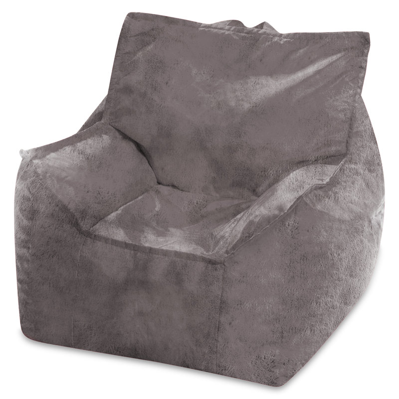 Fauteuil à billes Posh Creations, Fausse fourrure de lapin grise