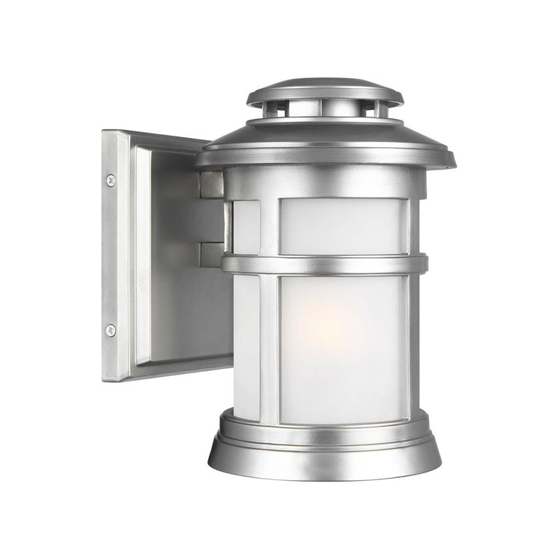 Camberlie Outdoor Wall Lantern, 22.9cm H x 15.9cm W x 19.3cm D, Silver