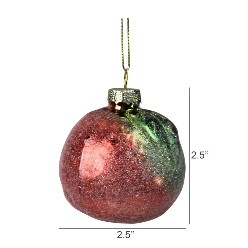 Ornement pêche, verre