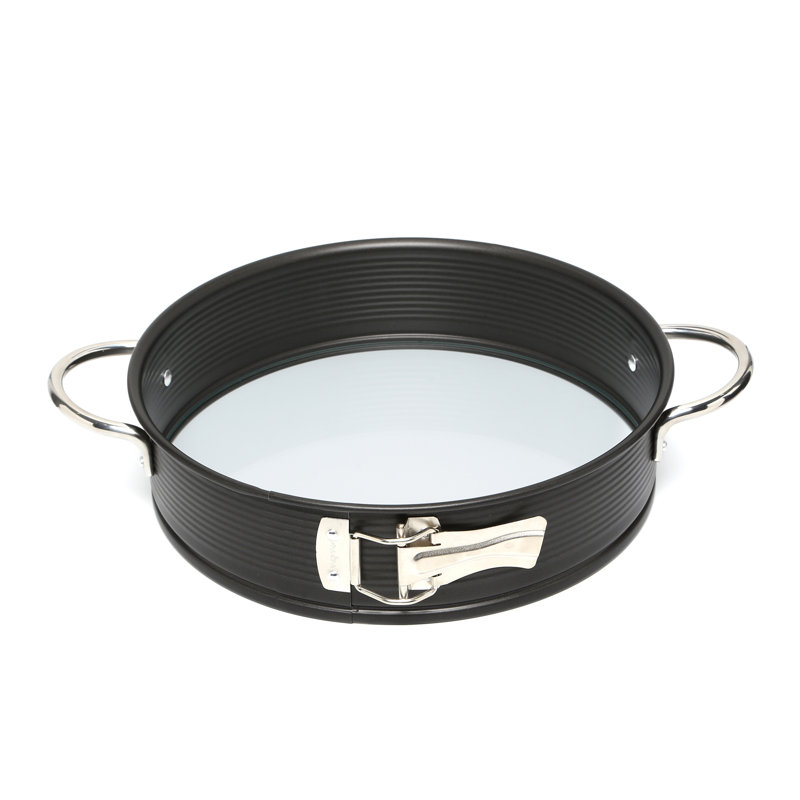 9-Inch Black Non-Stick Springform Pan with Handles