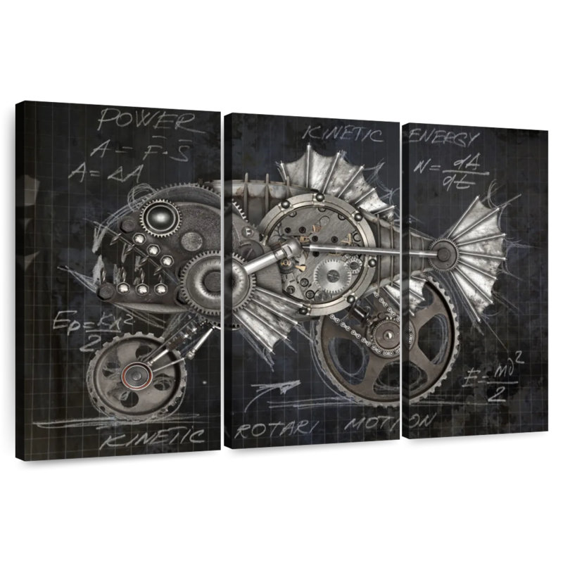 Kelan Steampunk Piranha Layout, 32" H x 50" W