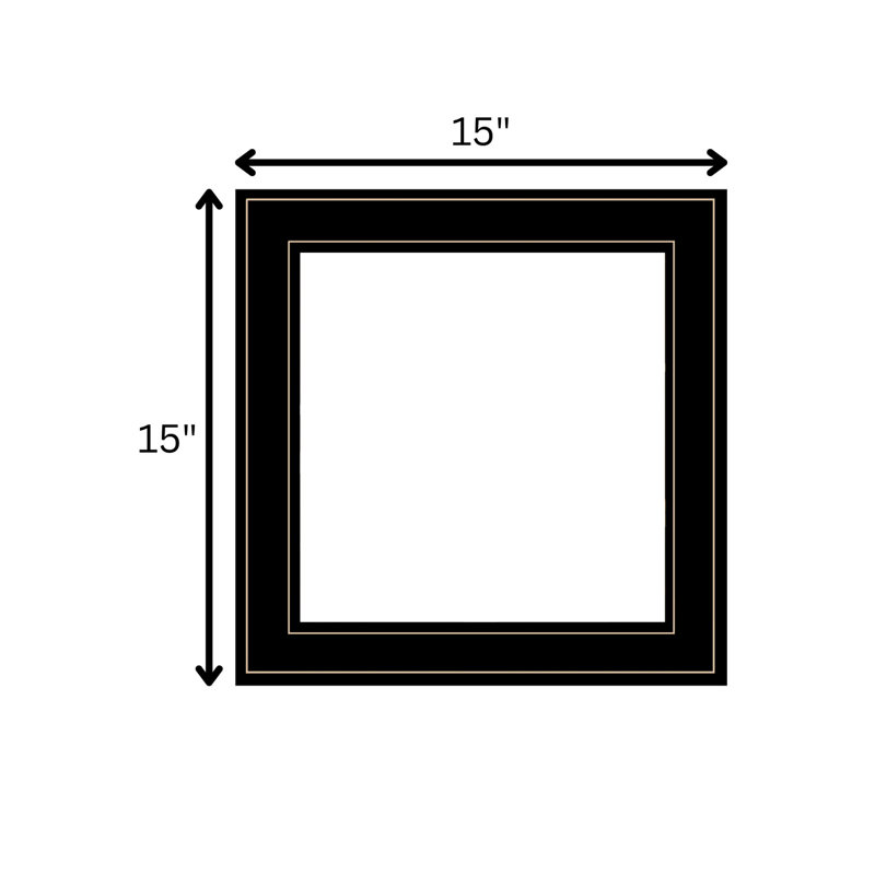 s «Blues I», reproduction encadrée pour mur, papier multicolore, cadre noir, 15 po x 15 po, présentoir, X 15 po