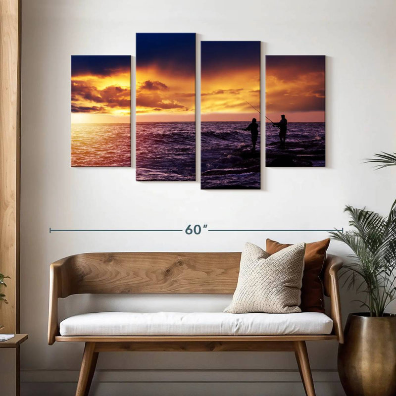 Senne Sunrise Pêche, H 32 po x l 52 po