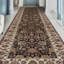 Tapis noir et crème noué à la main de haute qualité