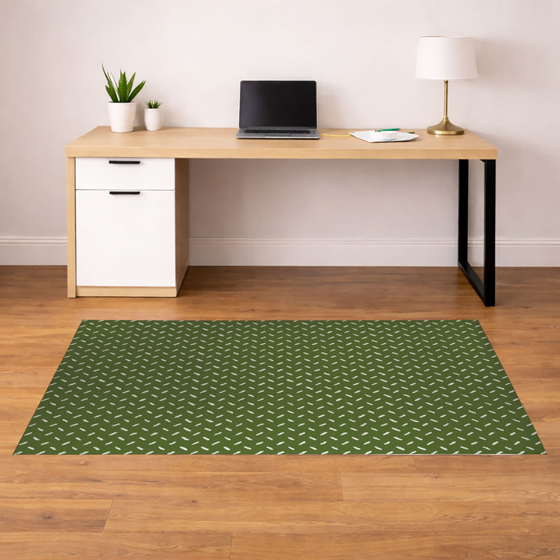 Tapis de bureau Kat, L 60 po x P 36 po, Vert olive
