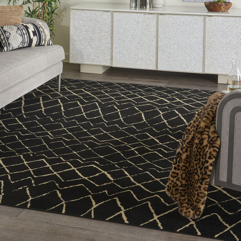 Tapis noir Bo Bo, Rectangle 6 pi x 9 pi