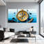 Boussole, étoiles, pierres d'eau, reflet, ciel flottant, ensemble de 3 impressions sur toile-1023328361