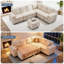Canapé-lit modulaire en U à 7 places avec rangement pour lit escamotable et repose-pieds 107,9 po Waldorf-120921999