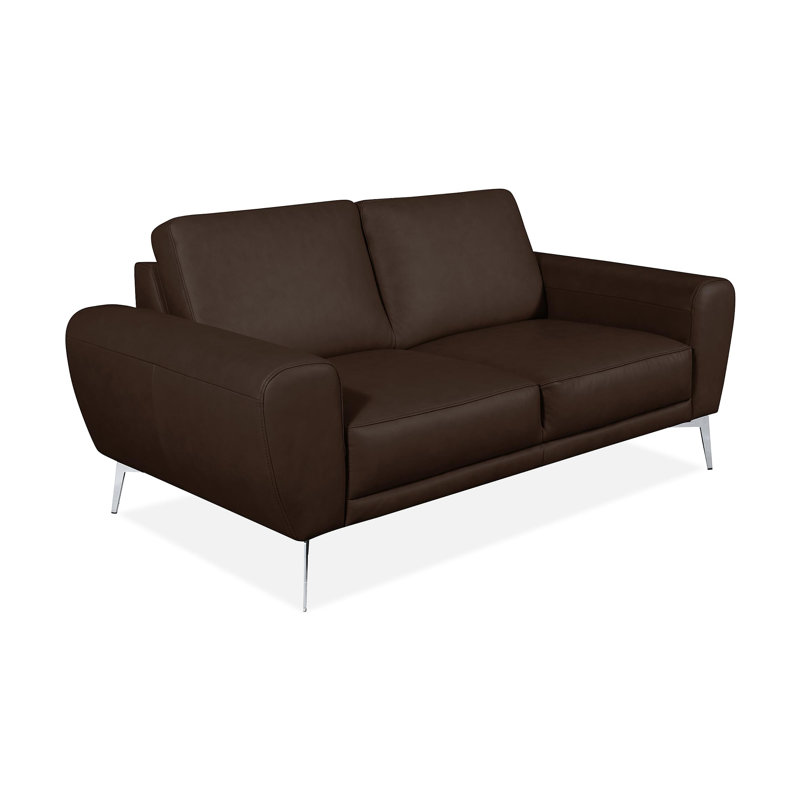 Kilmarnock Genuine Leather 2-seater Sofa, Chocolate
